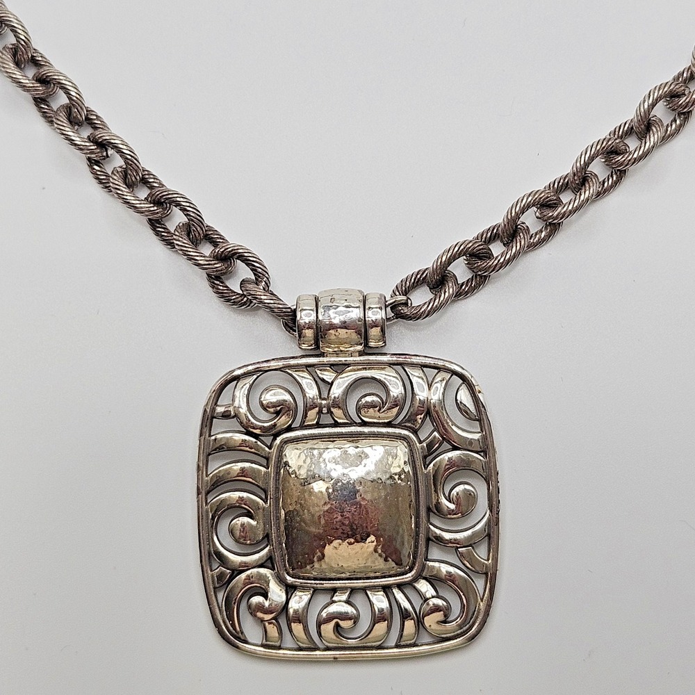 Brighton Barbados Collection Necklace Chunky Statement Pendant 18" Adjustable